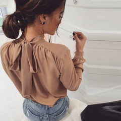 Women Office Lady Back Bow