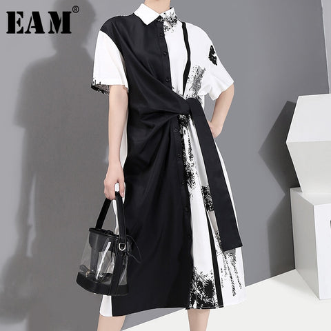 [EAM] Women Black Pattern